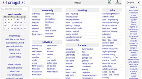 craigslist en yuma az|craigslist yuma az general.